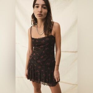 Butterfly Mesh Mini Slip Dress — Urban Outfitters